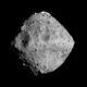 The asteroid Ryugu, as seen by Hayabusa2 at a distance of 25 miles (40 kilometers).